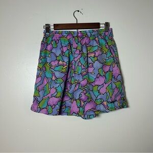 Vintage Reebok Women's Abstract Print‎ Athletic Shorts Size L Elastic Waist